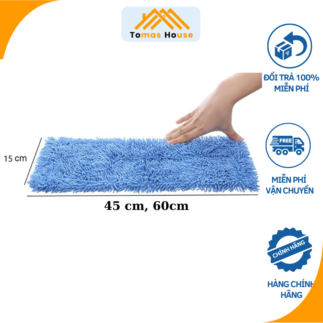 Miếng lau thay thế Cây lau nhà công nghiệp 45cm 60cm, Bẹ lau san hô