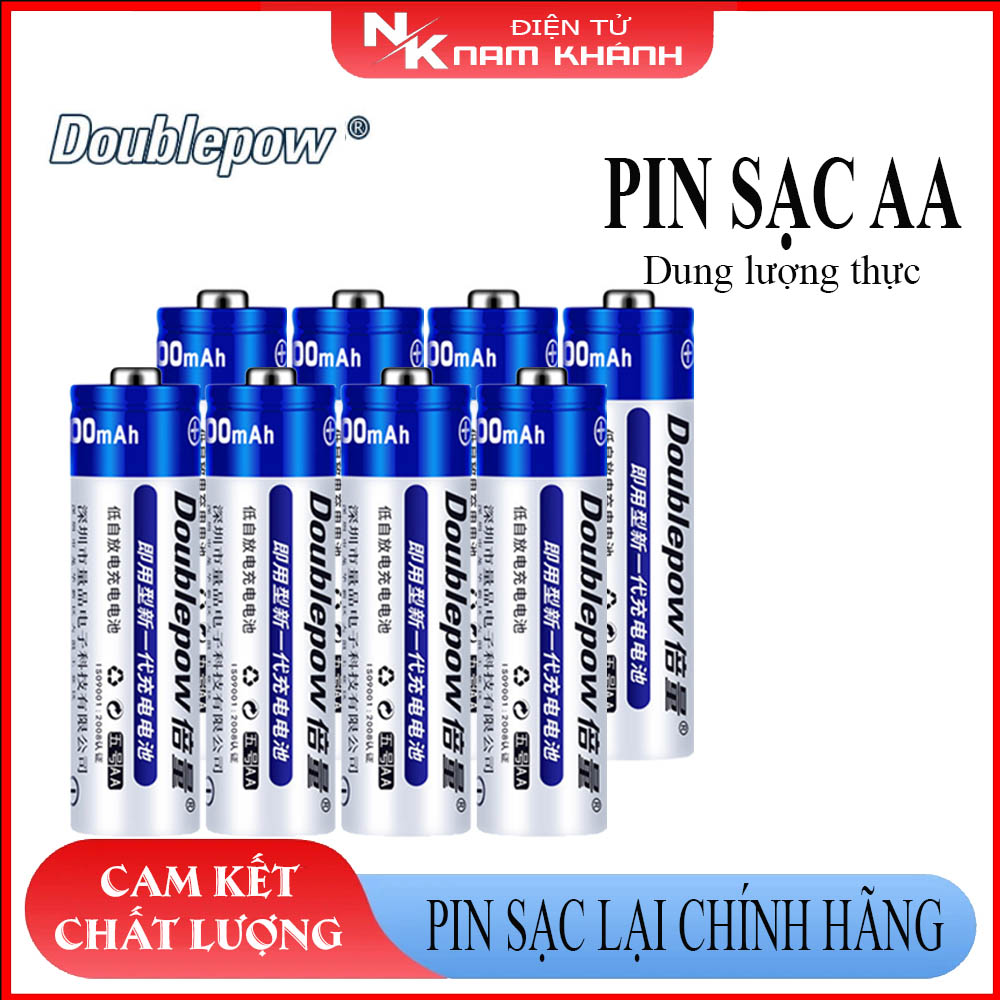Pin Sạc AA AAA Thay Cho Pin 1.5v Doublepow Dung Lượng Cao (hàng chính hãng) Pin Sạc Micro Không Dây - Pin Đồ Chơi Điện Tử - Pin Tiểu Sạc Dung Lượng Cao - Pin Micro Loa Kẹo Kéo - Pin Chuột Không Dây