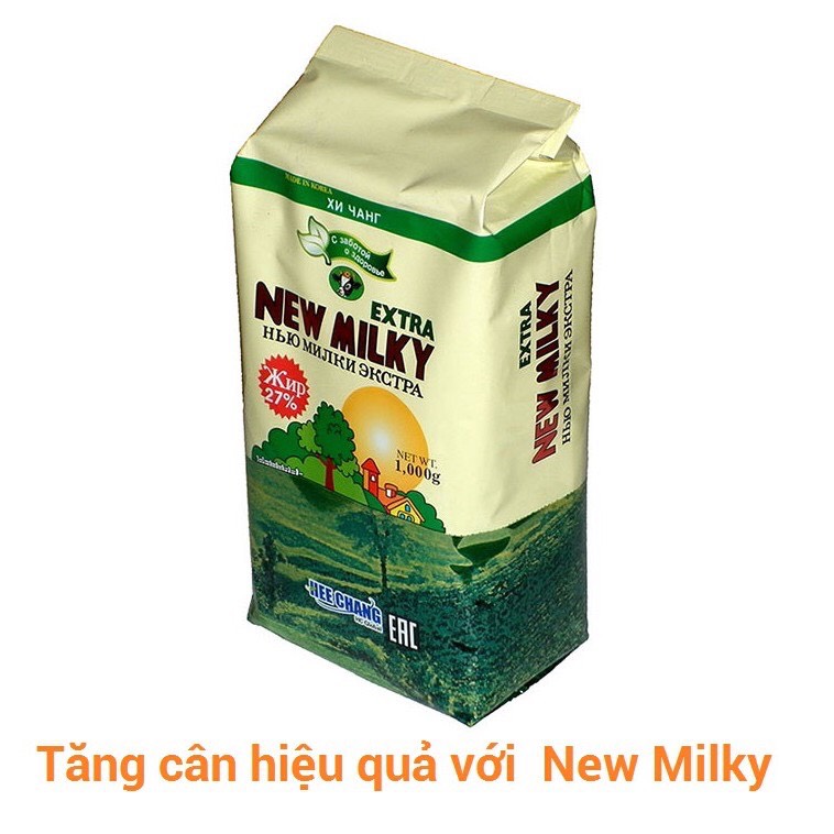 SỮA BÉO NGA NEW EXTRA MILKY BỊCH 1KG DATE MỚI NHẤT - Sữa tăng cân, dinh dưỡng cho người gầy, nhẹ cân - New milky extra