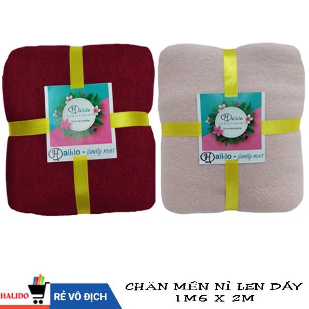 Chăn mền nỉ len tằm mói thái lan – halido – kích thước 1m6x2m – trọng lượng 250-600gr