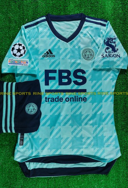 Hàng thailand Bộ áo đá bóng leicester city xanh ngọc Super hàng thailand 2021-2022 Giống thi đấu