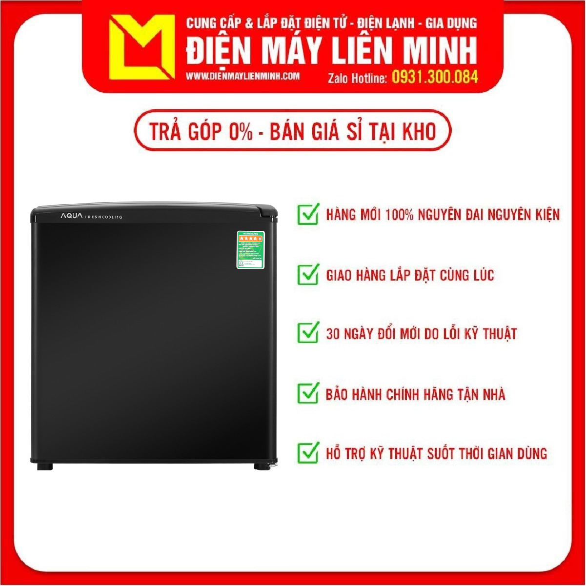 Trả góp 0% - tủ lạnh aqua 50 lít aqr-d59fa - miễn phí vận chuyển hcm