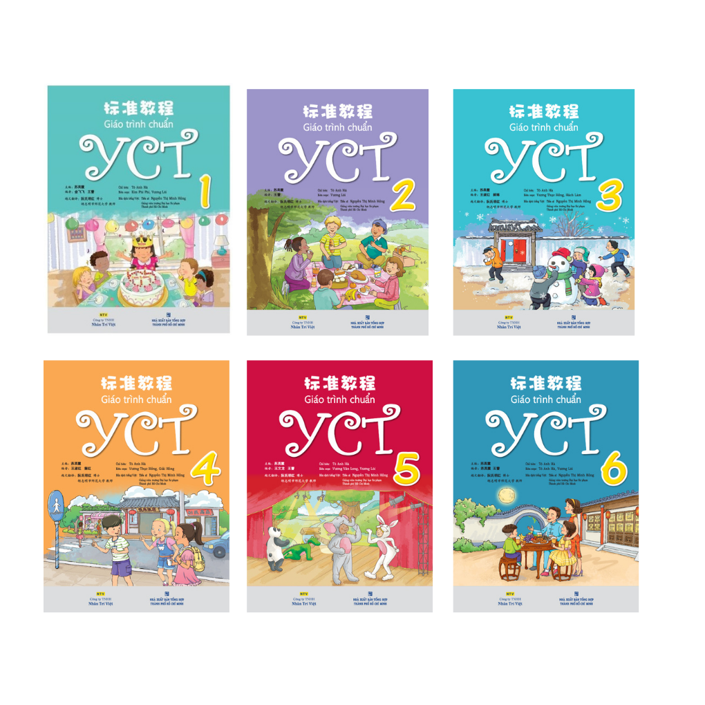 Sách- combo trọn bộ tiếng hoa thiếu nhi cao cấp YCT 6 quyển có mp3 nghe