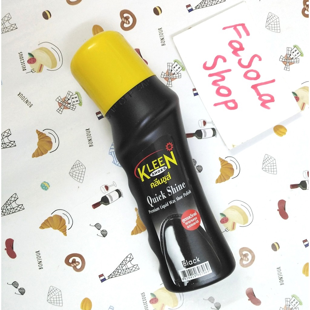 [nóng Xi nước đánh giầy KLEEN nâu/đen/không màu 75ml Thái Lan 🇹🇭