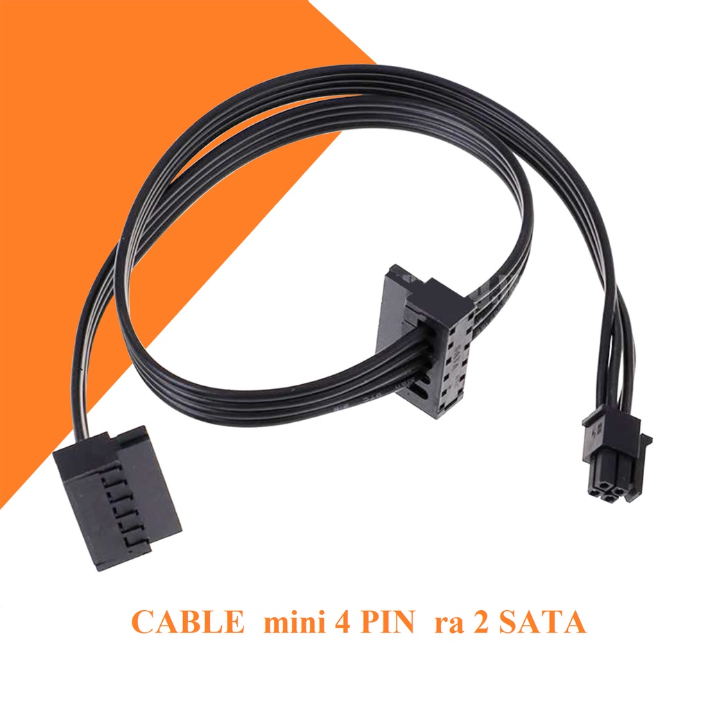 Cáp nguồn mini 4 pin ra 2 sata