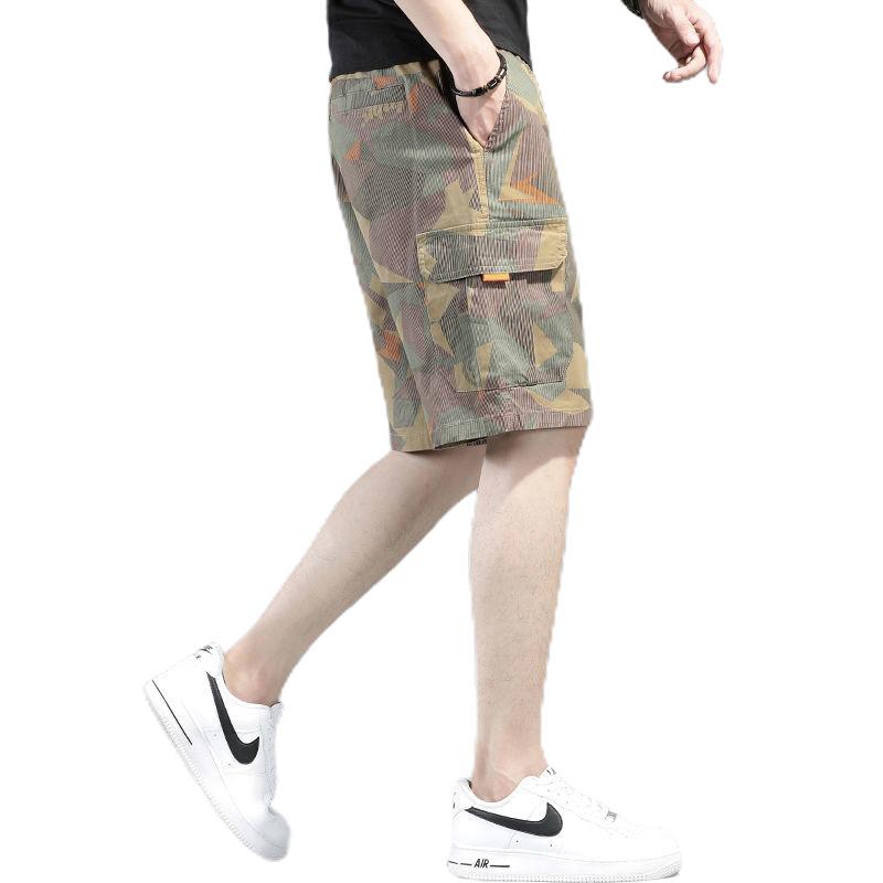 Trang chủ Quần short vận chuyển Đàn ông tông màu in Nhiều túi kakicolor Quân đội xanh