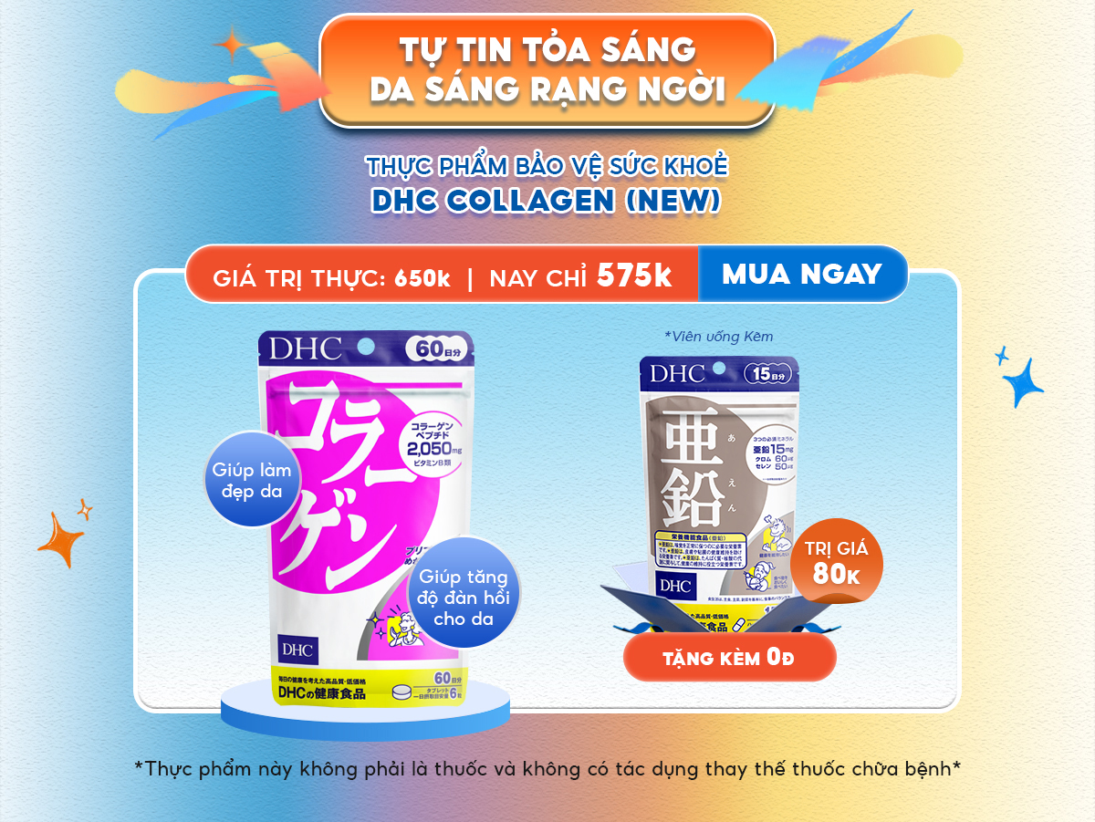  Thực phẩm bảo vệ sức khỏe DHC COLLAGEN  NEW   60 ngày  - Dạng viên uống hỗ trợ bổ sung collagen 