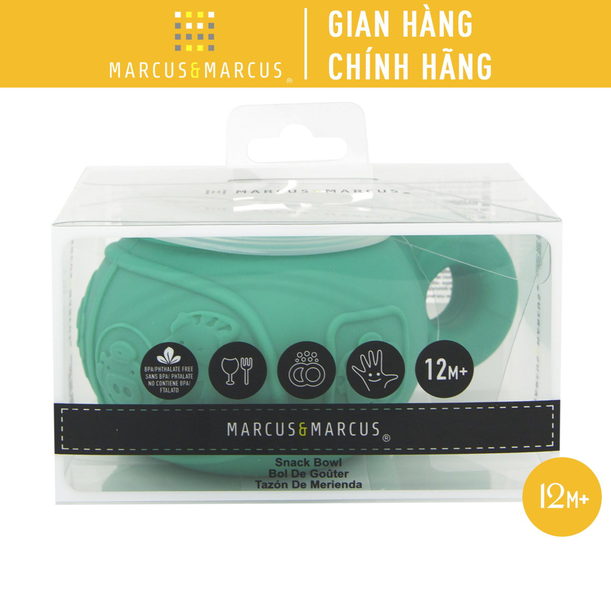 Hũ đựng bánh ăn dặm silicon chống đổ cho bé Marcus & Marcus, từ 12 tháng - Ollie