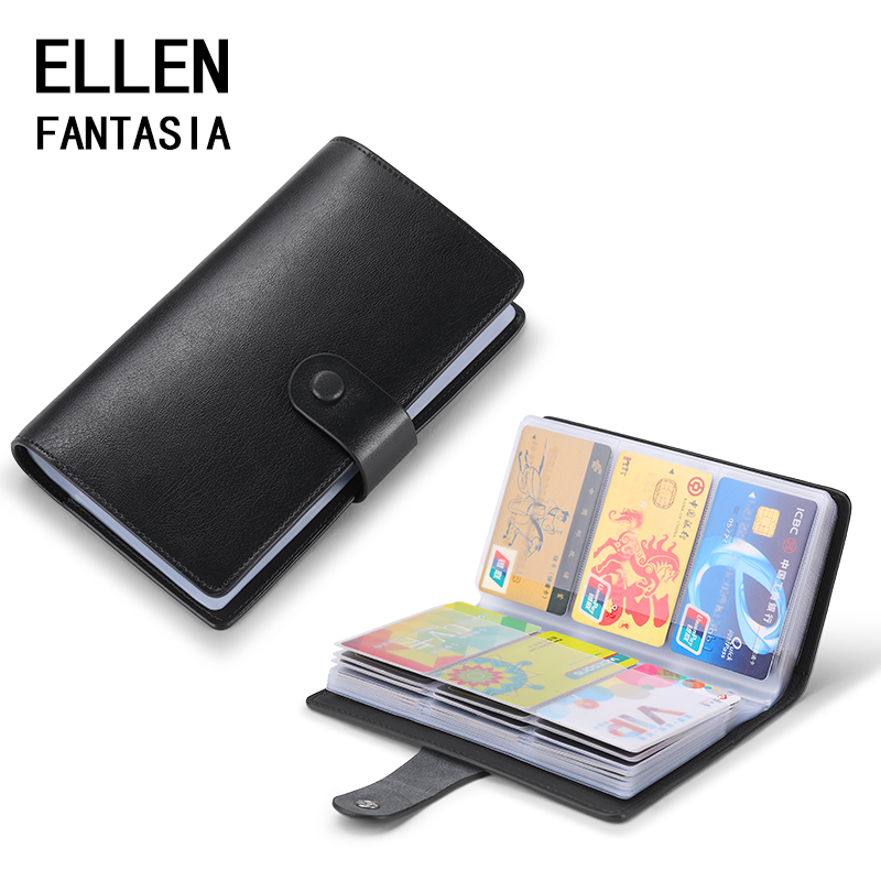 ELLEN Fantasia Chủ thẻ da bò chính hãng, Chủ thẻ tín dụng, 108 Khe cắm thẻ