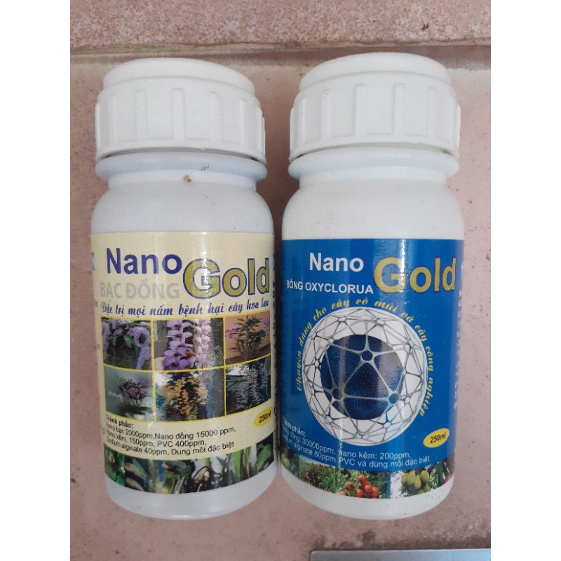Cặp 2 chai Nano Bạc Đồng và Nano Đồng Oxyclorua chai 250ml