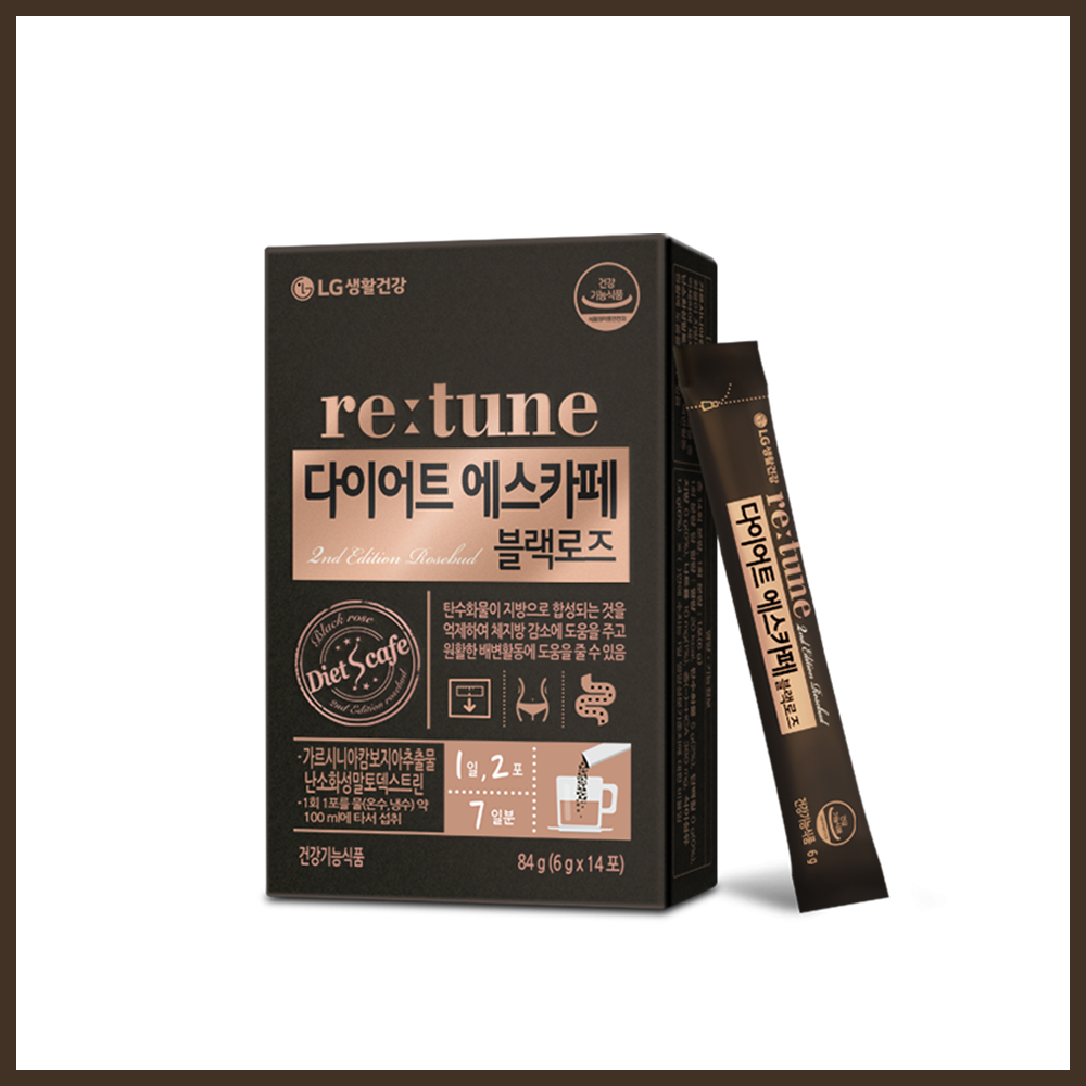 [HCM][LG Healthy&Beauty] Cà phê giảm cân hỗ trợ tiêu hóa giảm tích mỡ thừa thích hợp với người ăn nhiều tinh bột Diet Escafe Black Rose