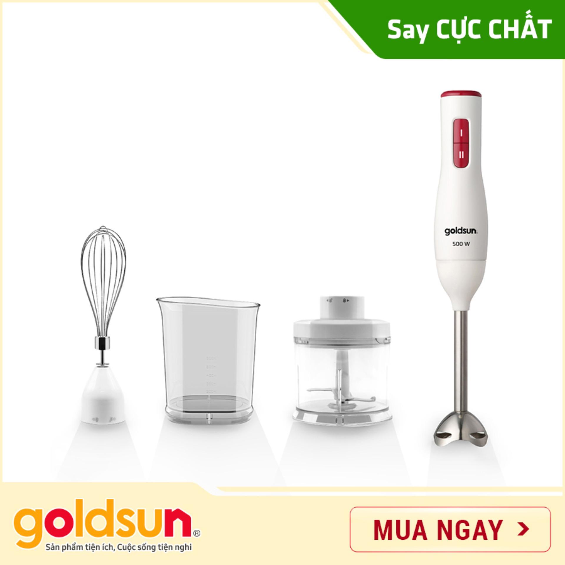 MÁY XAY CẦM TAY ĐA NĂNG GOLDSUN GHB-41(W) màu trắng