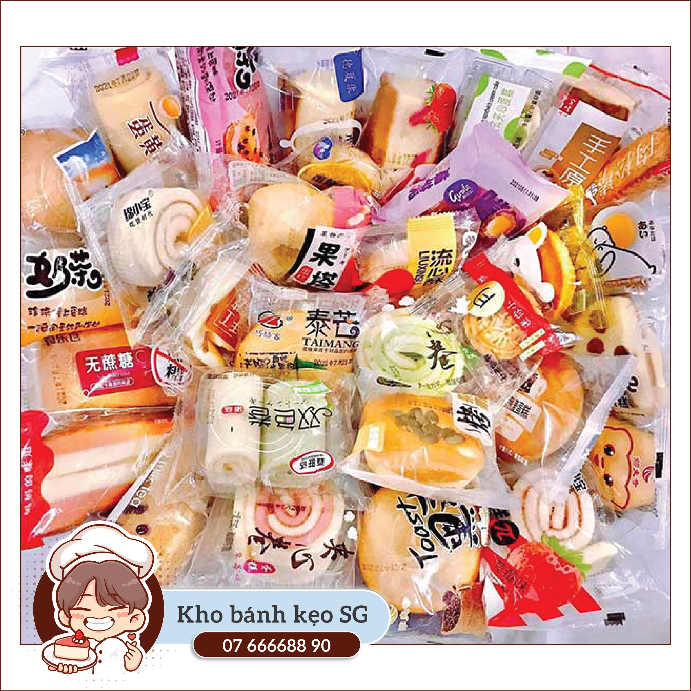 Bánh mix đài loan loại thùng 1kg & 2kg - bánh loại 1 - không trùng mặn ngọt có đủ