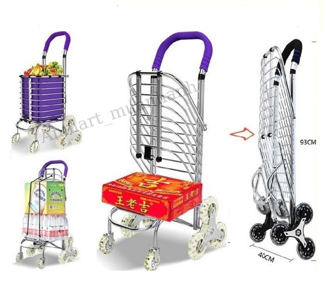 Xe kéo đi chợ gấp gọn đa năng leo cầu thang ,giỏ kéo siêu thị cao cấp homstar 801