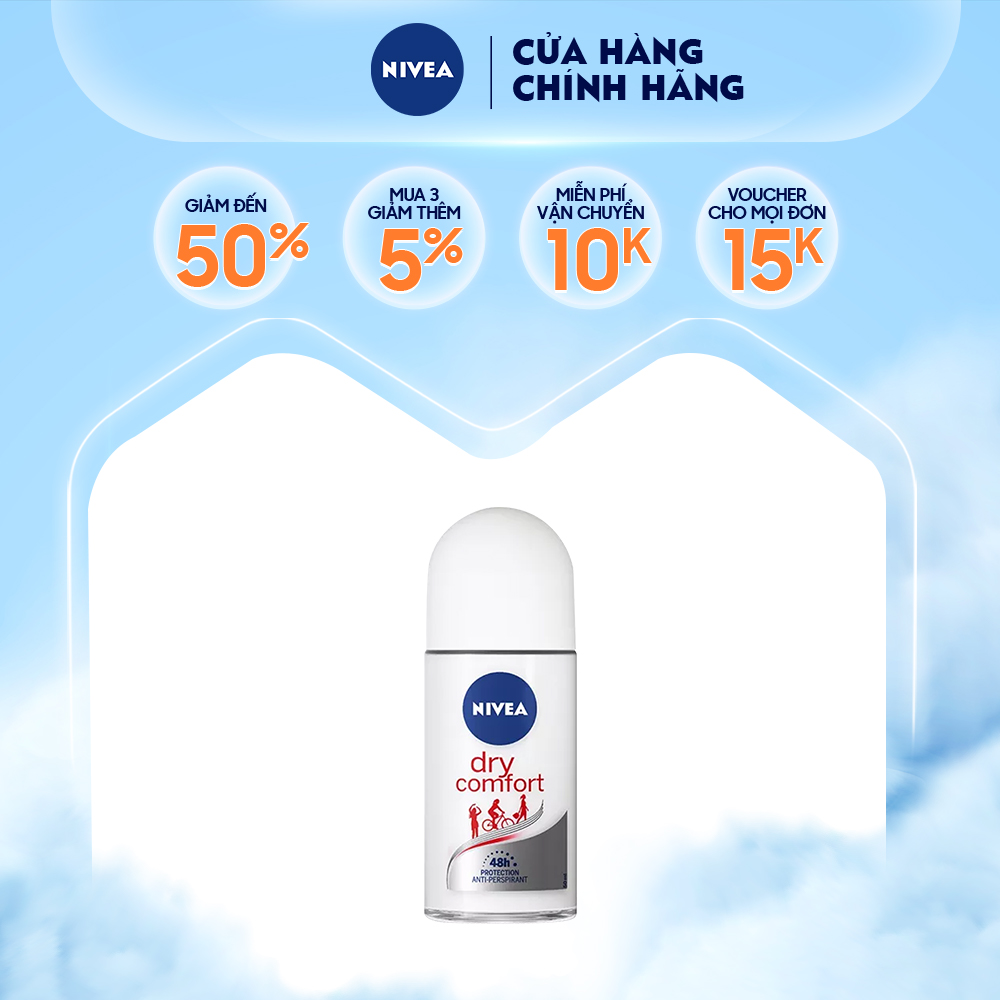 Lăn Khử Mùi Nữ Nivea Khô Thoáng 50ml - 81611