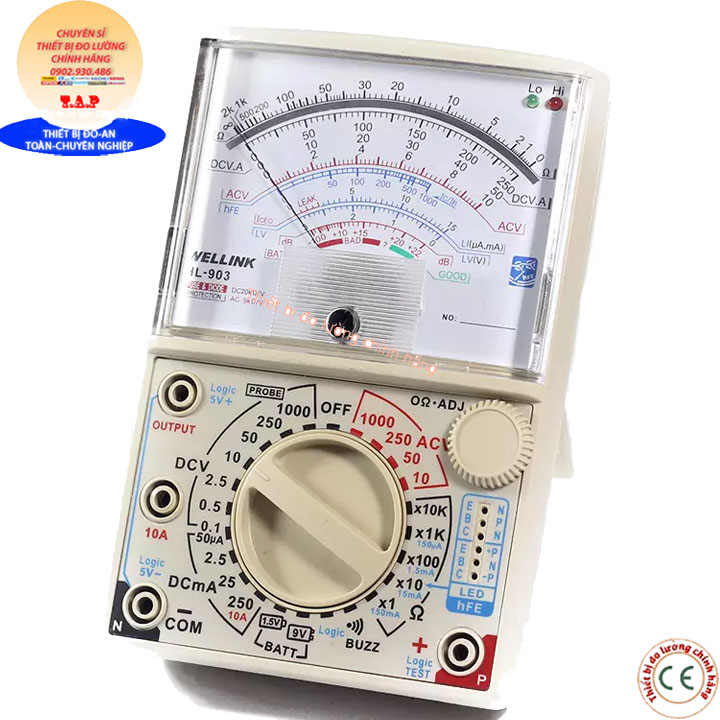 Wellink hl 903 wellink hl-903 đồng hồ vạn năng hiện thị kim