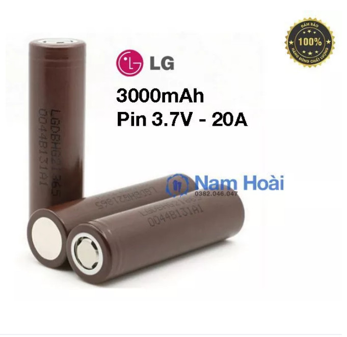 Pin sạc 18650 lg hg2 3000mah xả 20a dùng cho khoan pin