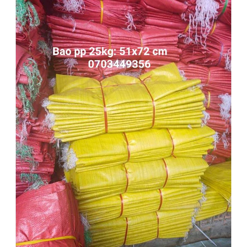 Combo 100 bao pp đựng gạo 25kg