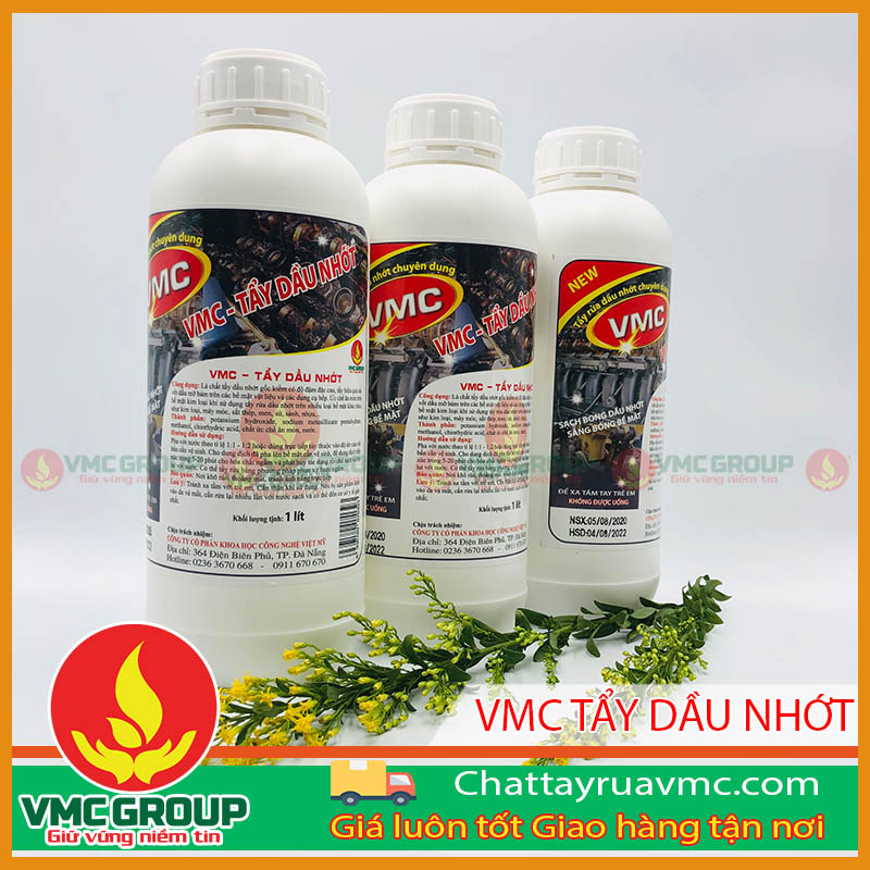 Tẩy rửa bộ 3 siêu tẩy rửa vmc tẩy dầu nhớt, tẩy sạch nhôm, tẩy bê tông