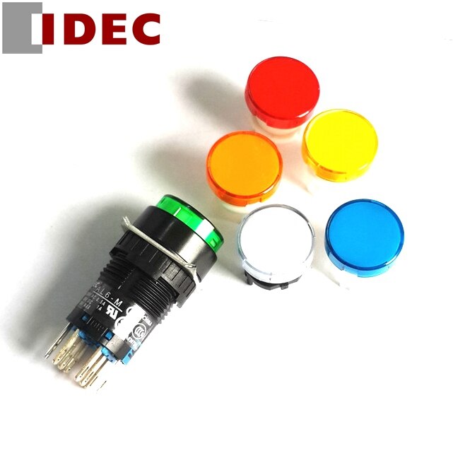 Nút nhấn al6m của idec phi 16mm loại tròn kèm đèn 24vdc