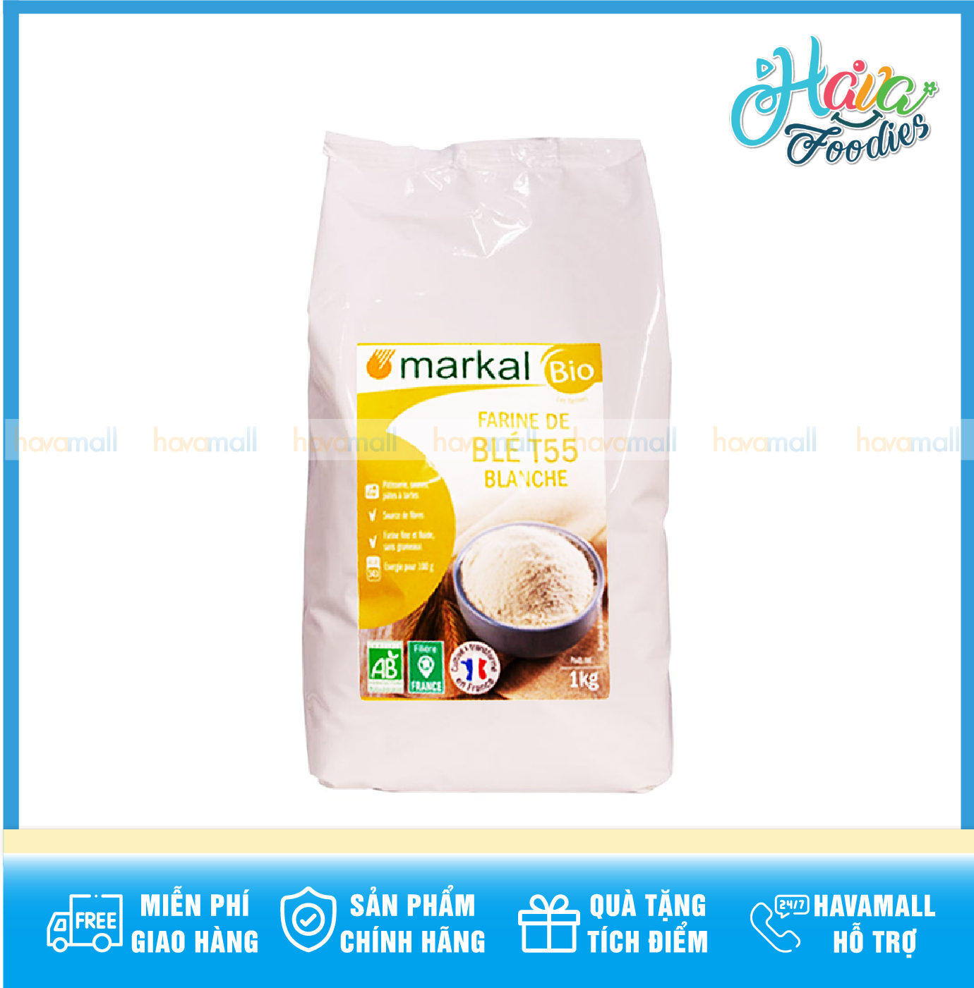Bột mì trắng đa dụng hữu cơ markal – organic all-purpose white flour 1kg