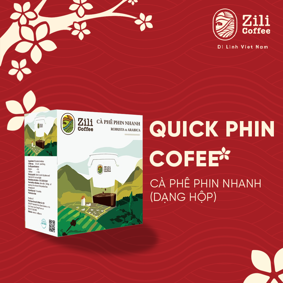 Cà Phê Phin Nhanh ZILI COFFEE - VỊ TRUYỀN THỐNG, ĐẬM ĐÀ, HẬU NGỌT - Pha Nhanh, Tiện Lợi Mang Đi, Công Tác [ Hộp 8 Phin]