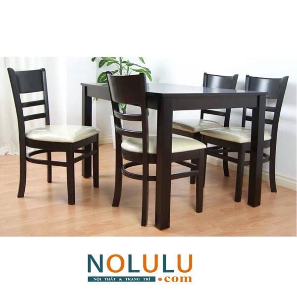 Bộ Bàn Ăn CABIN 4 Ghế (Đen)