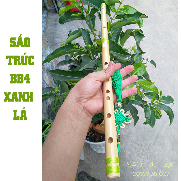 Sáo trúc bb4 xanh lá hl59