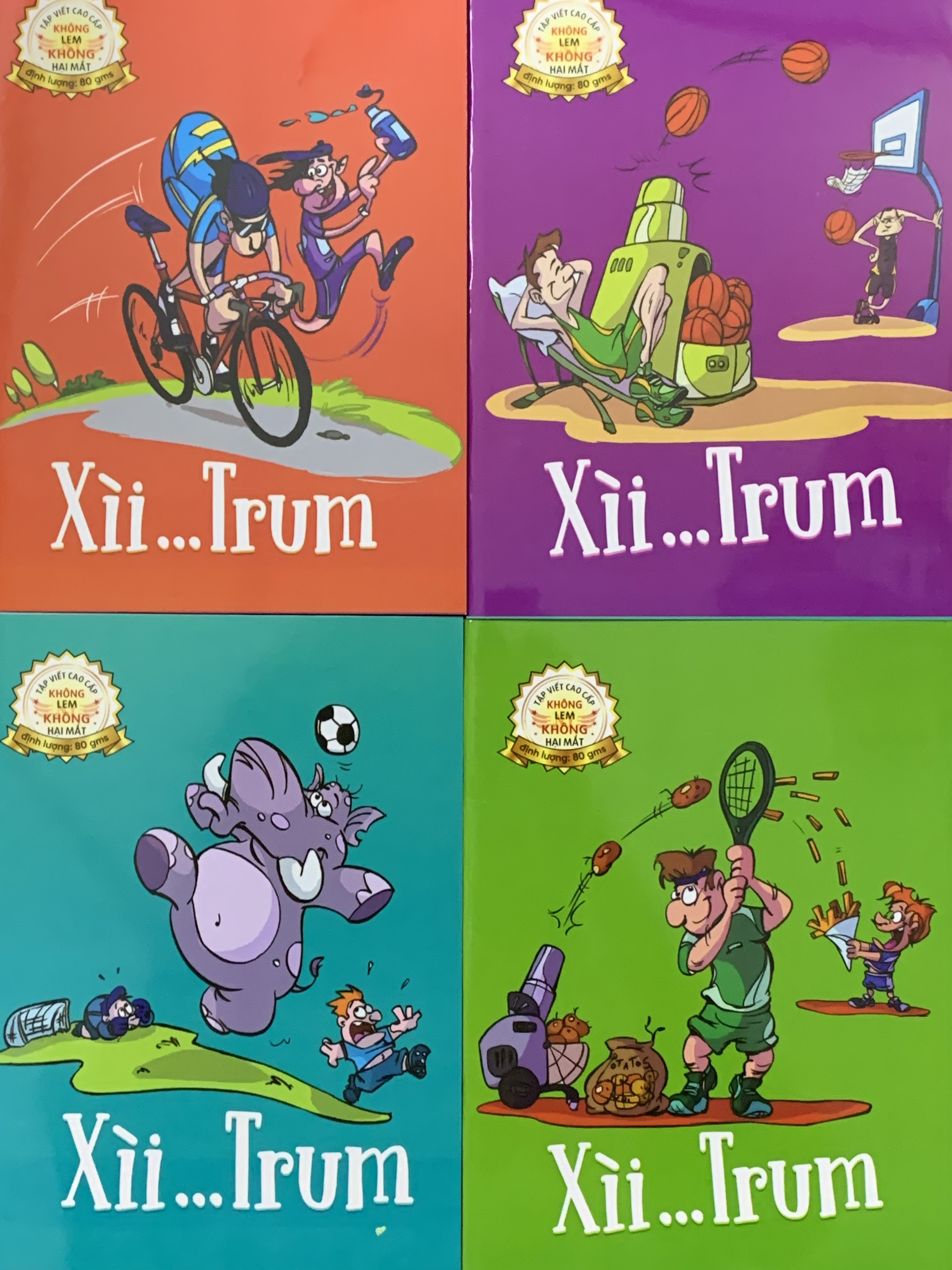 Combo 5 tập vở hs xì trum 96trang 4 ô li