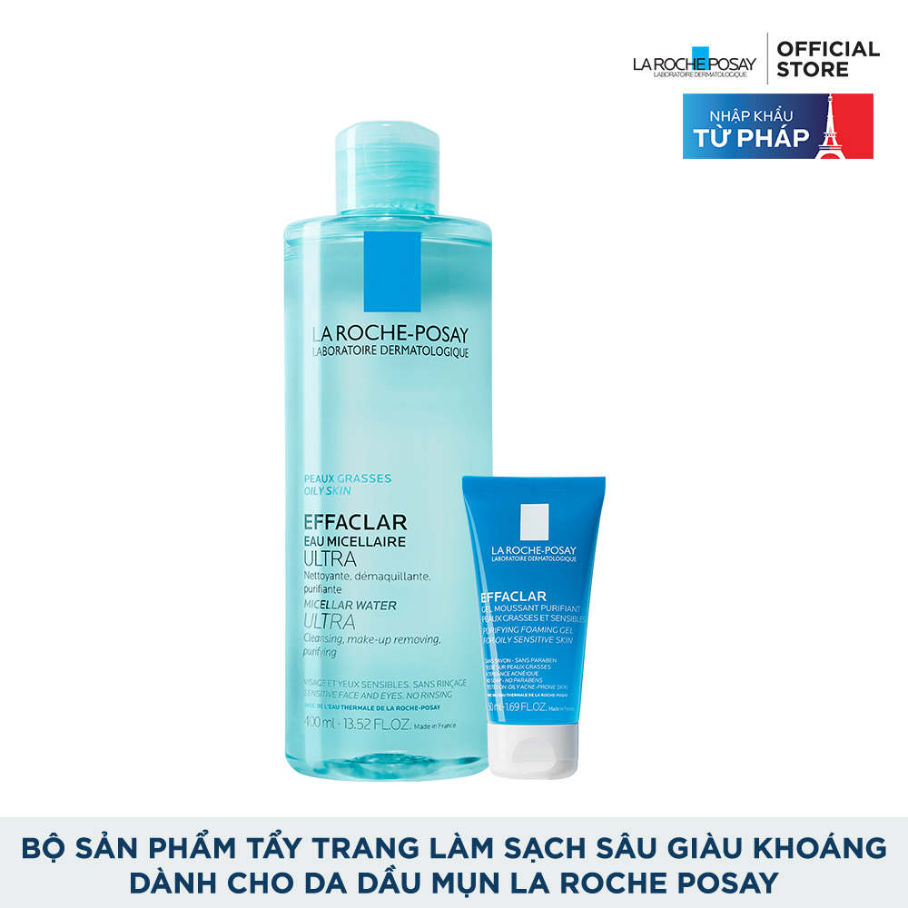 Bộ sản phẩm nước tẩy trang làm sạch sâu giàu khoáng dành cho da dầu mụn La Roche Posay Effaclar Micellar Water Oily Skin - Giới hạn 5sp/khách 1 2bc443094873f2df666359601d01a84d