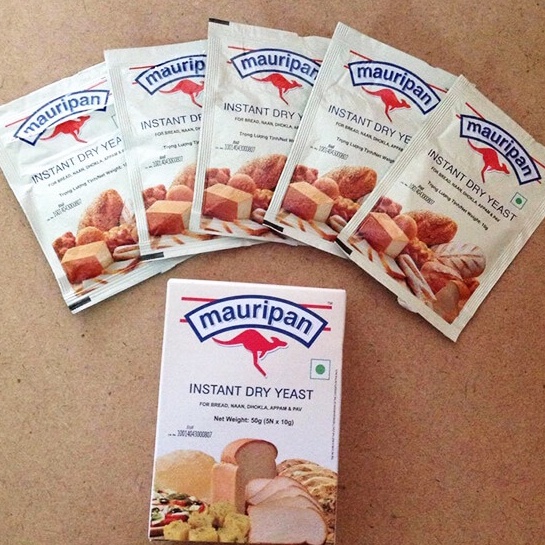[1 HÔP 5 GÓI] Men khô Mauripan gói 10gram, Men nở dùng làm bánh mỳ, bánh bao