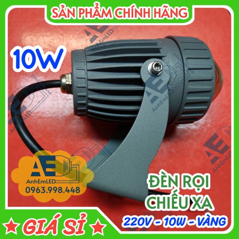 Đèn rọi cột tường mặt tiền toà nhà chiếu xa góc hẹp 10w cree ngoài trời kháng nước