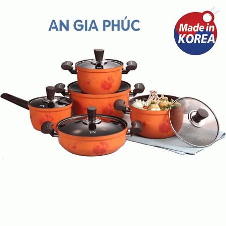 Bộ nồi nhà bếp ceramic chống dính poongnyun facpt - hàng chính hãng
