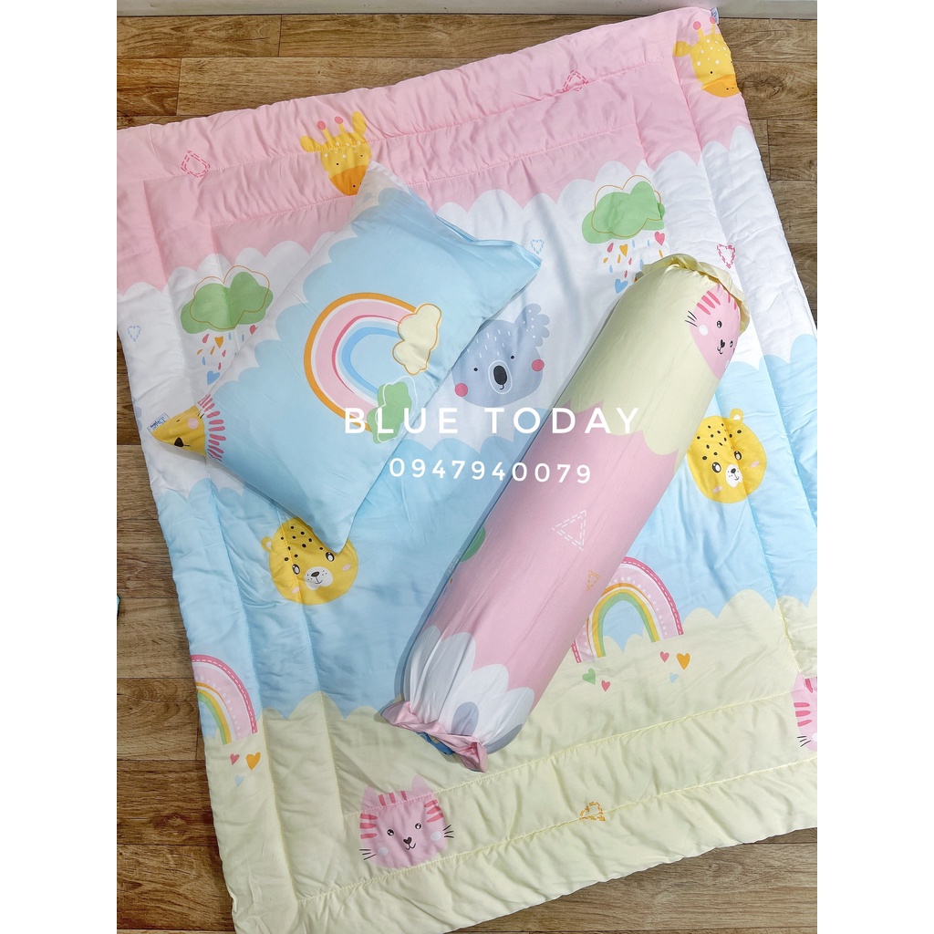 Bộ gối mền cho bé lụa tencel cao cấp blue today