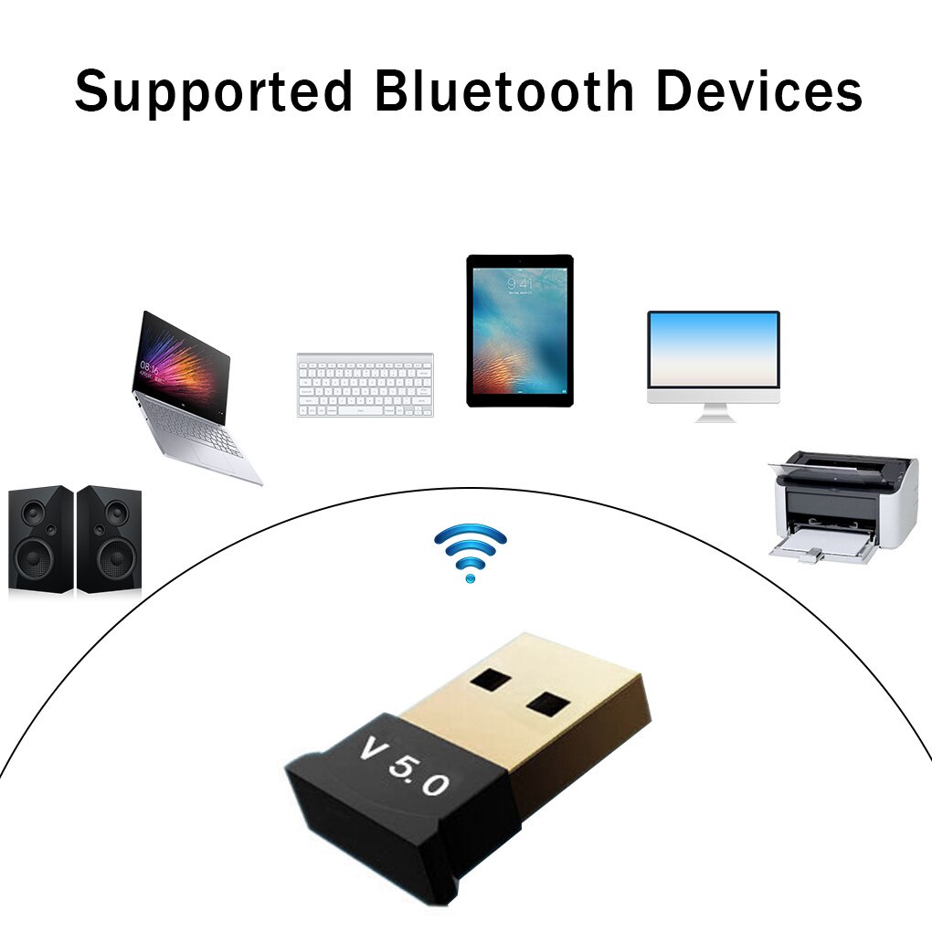 USB Bluetooth 5.0 Dongle CSR, thu phát bluetooth tốc độ cao cho PC và Laptop