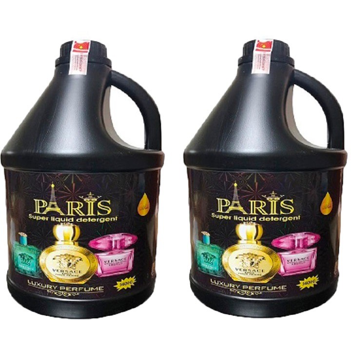 2 Chai Nước giặt Paris Hương Hoa Pháp 3,6L-(2 Chai Paris3600ml)