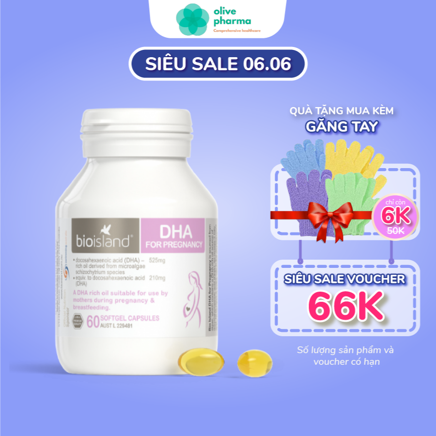 Dha bioisland pregnancy dha cho bà bầu - 60 viên