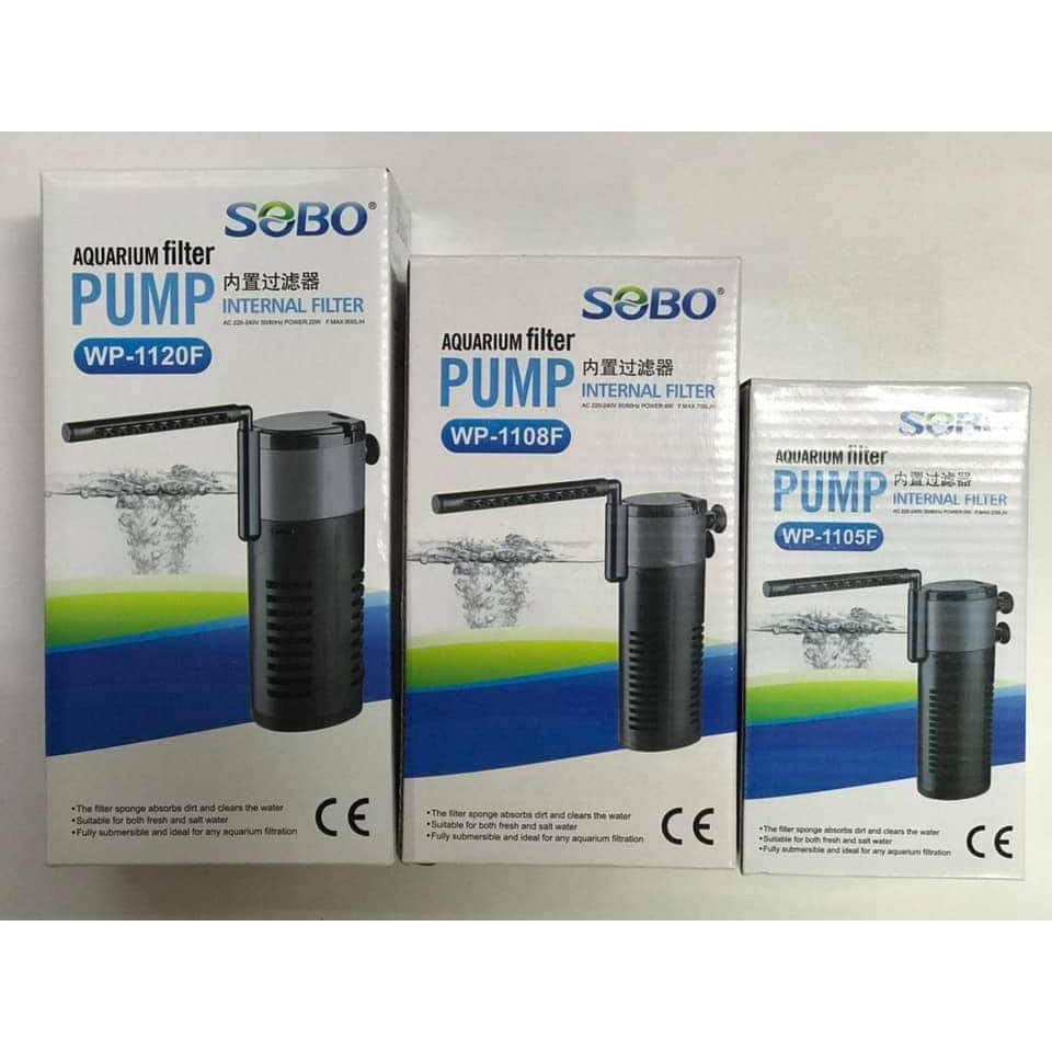 Máy lọc ống sobo wp-1105f, wp-1108f, wp-1120f - lọc treo cho hồ cá