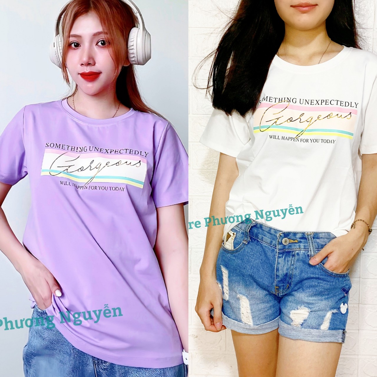 Áo thun nữ 100% cotton, áo phông cotton, chất vải thun Thái form vừa , vải thun đẹp mặc mát, co giãn 4 chiều