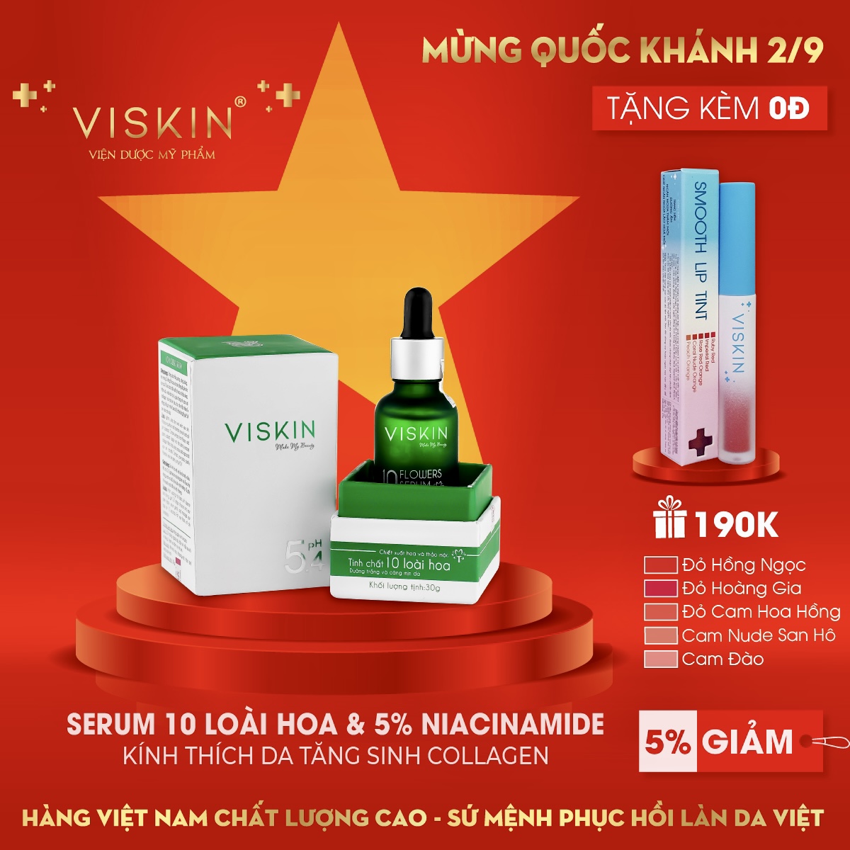 Serum 10 loài hoa viskin