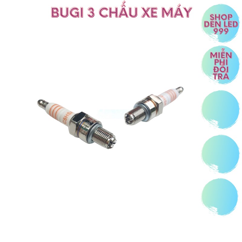 Bugi 3 chấu xe máy platinum nhập khẩu