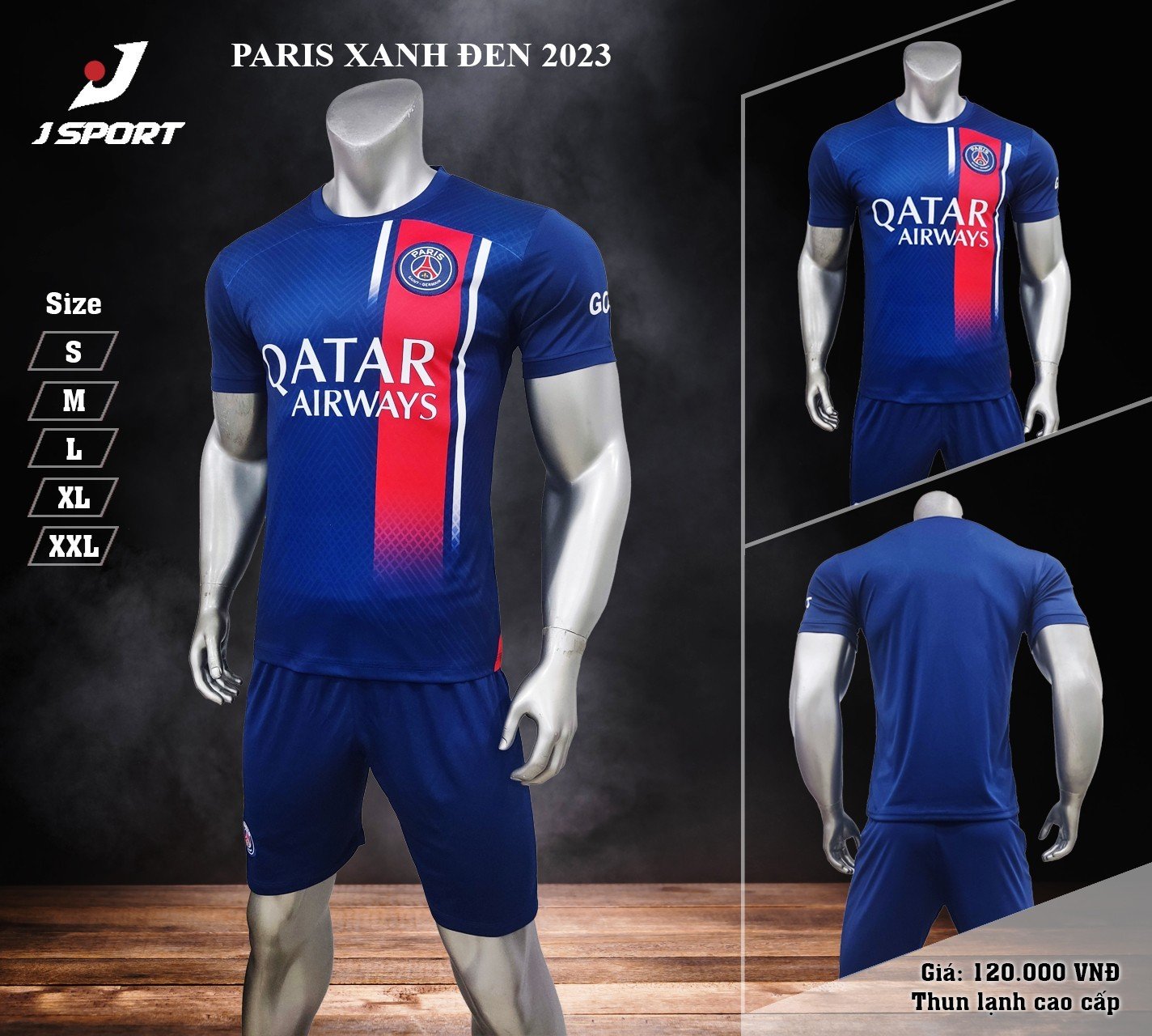 Quần Áo Bóng Đá PARI xanh mùa giải  2023