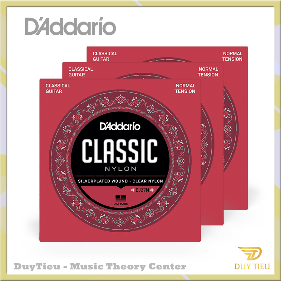 DADDARIO - EJ27N - Dây đàn Guitar - SET STUDENT CLR/SILVER NORM - DUYTIEUGUITAR-DT002