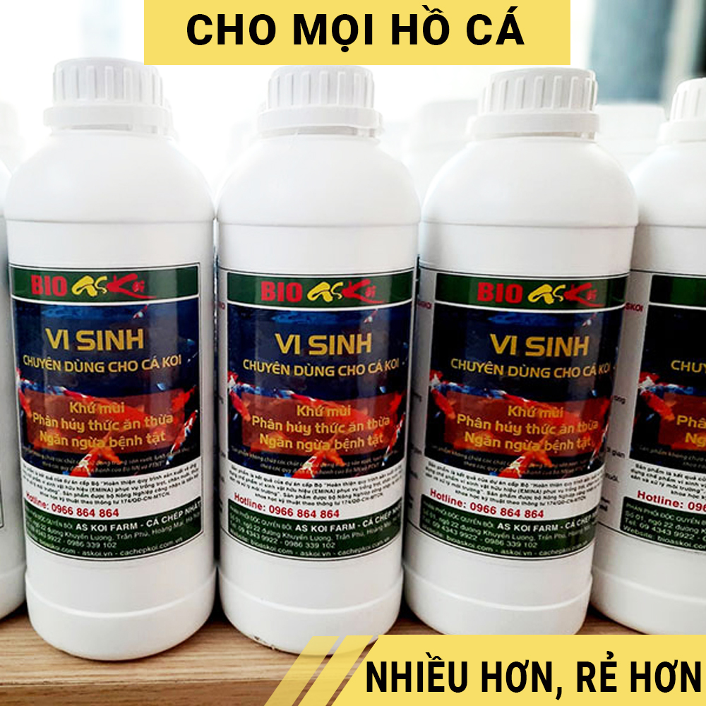 Chai vi sinh bio askoi - vi sinh bể cá hồ cá koi, bể cá cảnh, hồ thủy sinh - công nghệ nhật bản - 800ml