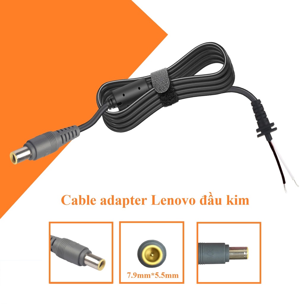 Dây nguồn đầu ra sạc laptop Lenovo Đầu Kim chuẩn 7.9mmx5.5mm