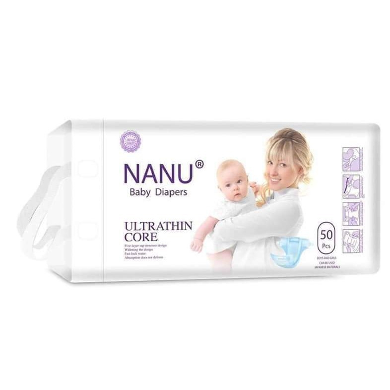 Bỉm dán Nanu combo 100 miếng cho bé yêu