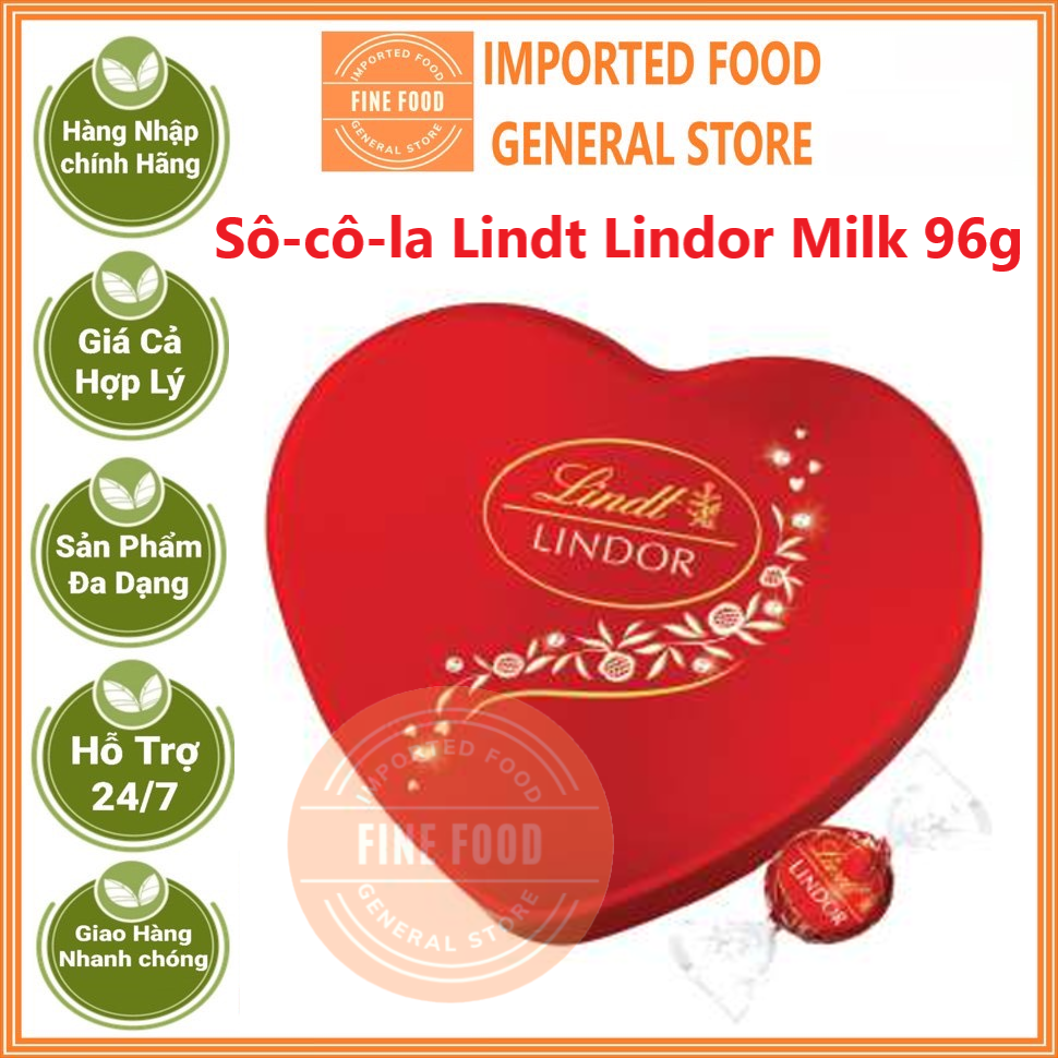 Socola Hộp Thiếc Hình Oval hiệu Lindt Lindor hộp 144g