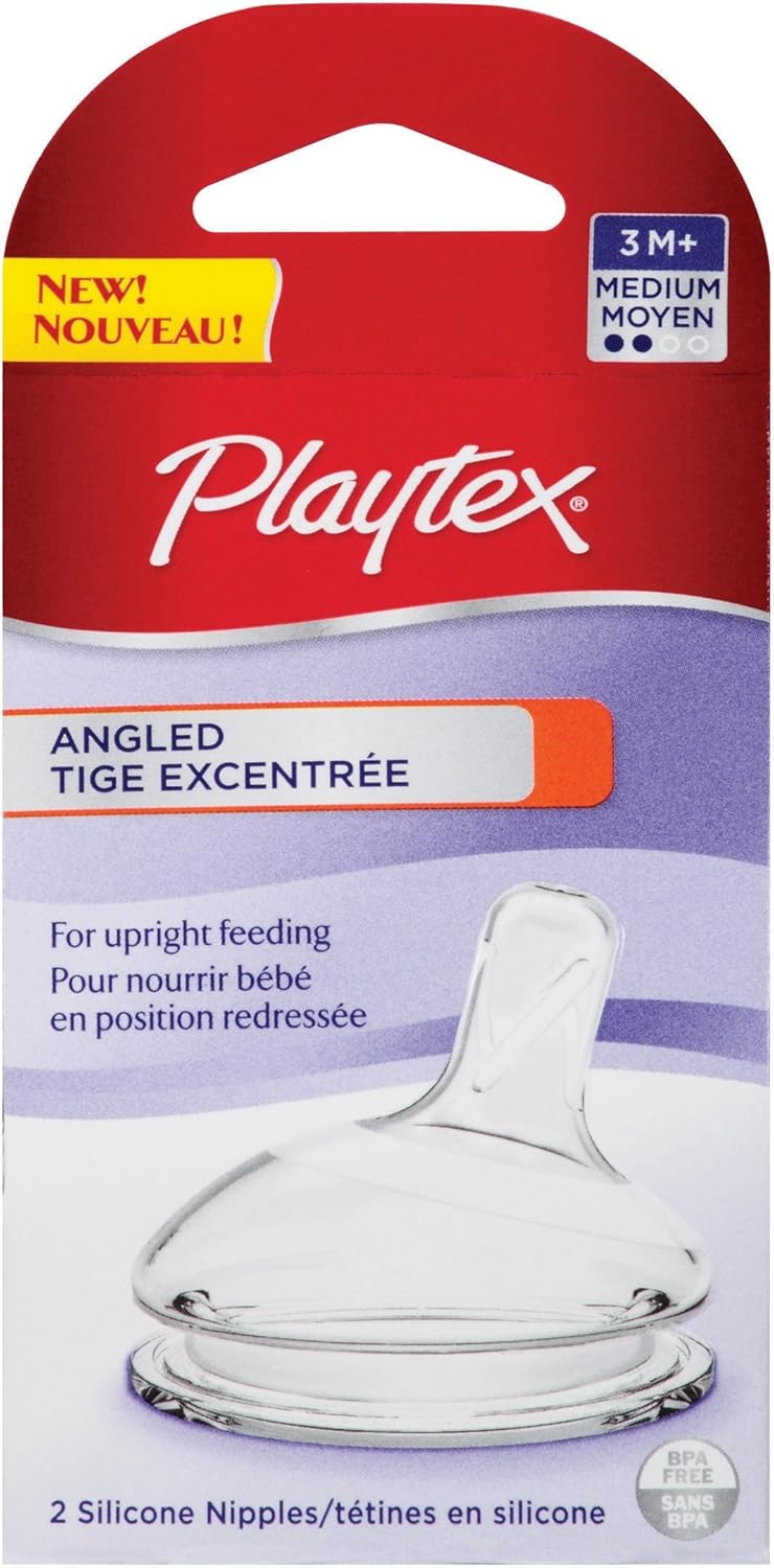 Playtex góc cạnh núm vú-dòng chảy trung bình-2 đếm