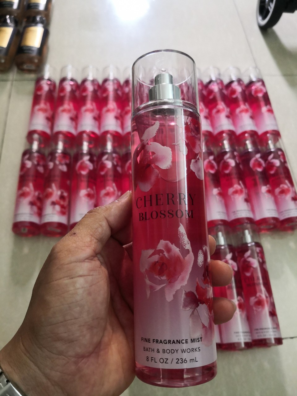 Xịt nước hoa toàn thân bath body works 236ml hoa anh đào