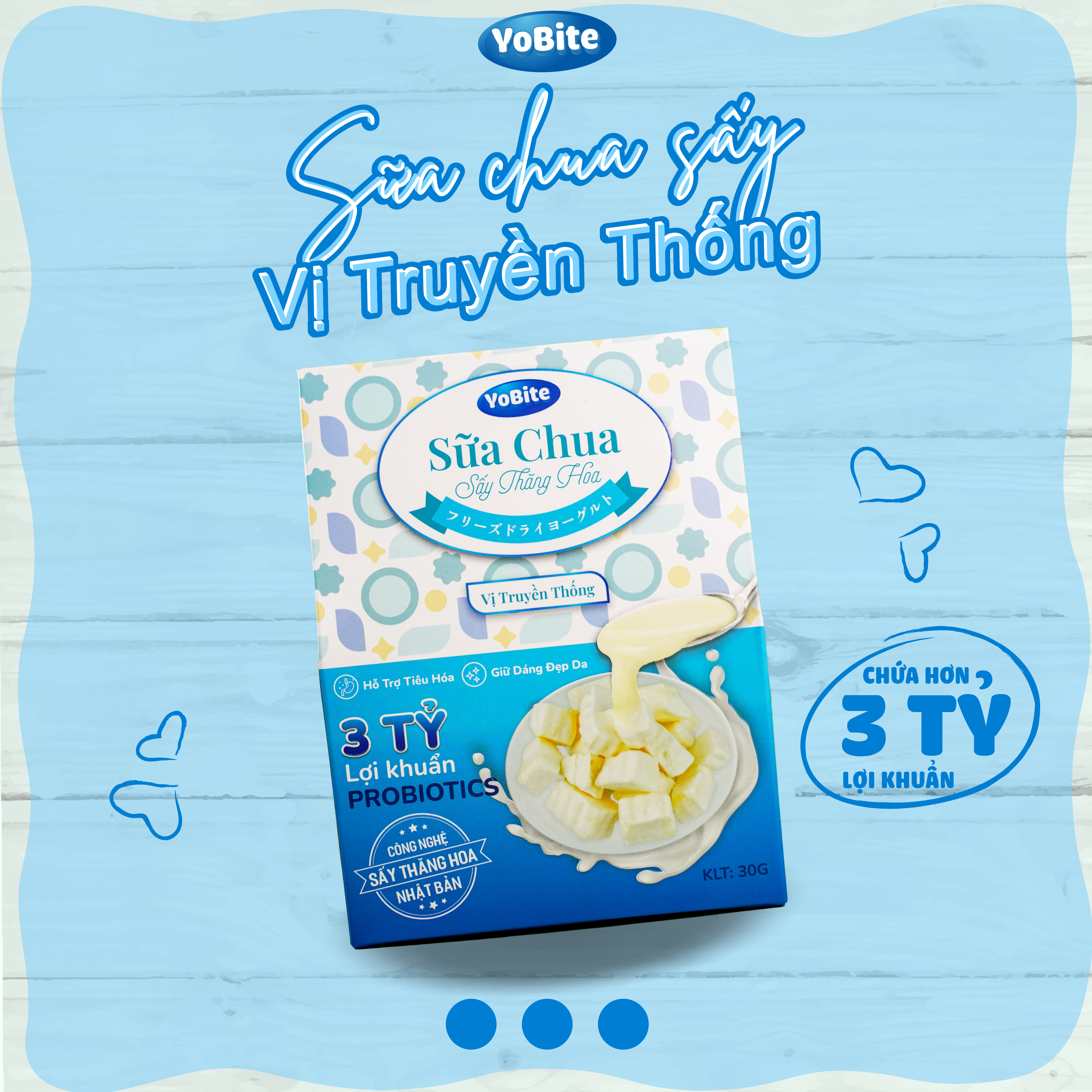 Sữa chua khô giảm cân vị Truyền thống - YoBite Healthy - Giữ dáng đẹp da